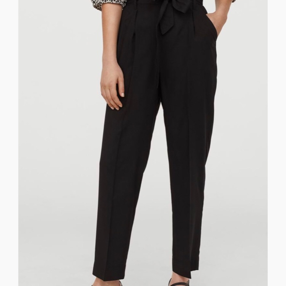 Gray paperbag pants high waisted - Picture 3 of 3
